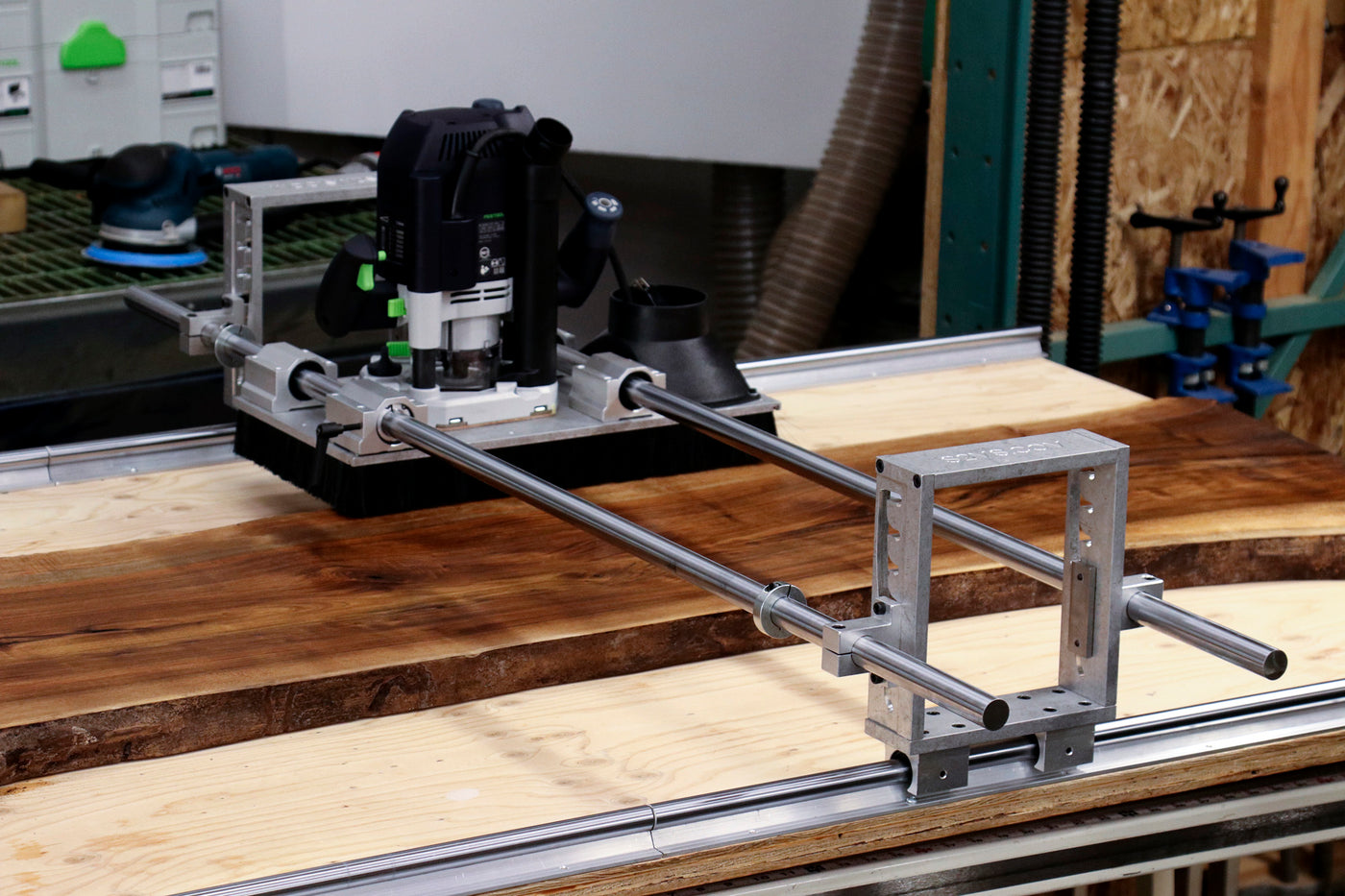 PRO Slab Flattening Router Sled & Rails